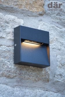 Dar Lighting Grey Yukon Outdoor LED Wall Light