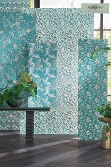 Morris & Co Teal Blue Willow Boughs 10.05M Wallpaper