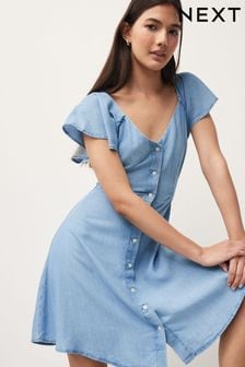 Bleach Denim TENCEL™ Mini Tea Dress