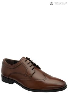 Frank Wright Brown Suede Lace Up Derby Shoes