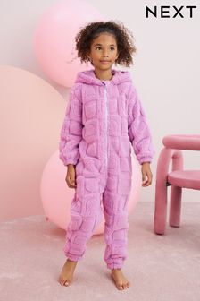 Lilac Purple Cat Fleece All-In-One (1.5-16yrs)