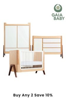 Gaia Baby Natural Hera Cot Bed Dresser/Wardrobe Set