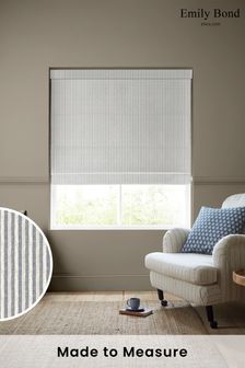 Emily Bond Indigo Blue Oscar Stripe Made to Measure Roman Blinds