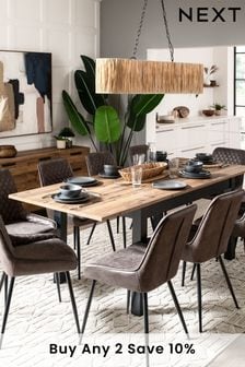 Bronx Oak Effect 6 to 10 Seater Double Extending Dining Table