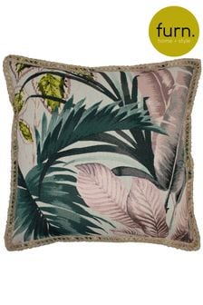 furn. Pink Amazonia Botanical Polyester Filled Cushion