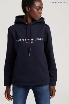 Tommy Hilfiger White Heritage Logo Hoodie