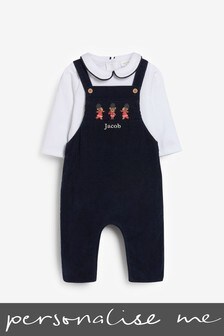 Personalised Baby Smart Dungarees Set