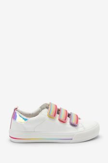 White Rainbow Touch Fastening Trainers