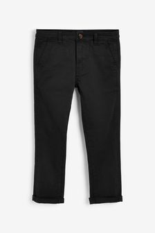 Black Regular Fit Chino Trousers (3-16yrs)