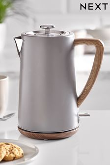 Grey Bronx Wood Effect Kettle