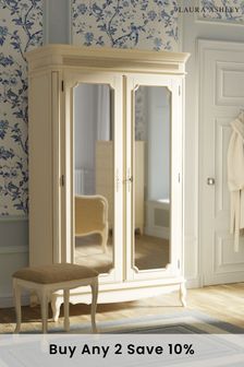 Ivory Provencale 2 Door Mirrored Wardrobe
