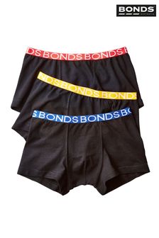 Bonds Boys Black Trunks 3 Pack