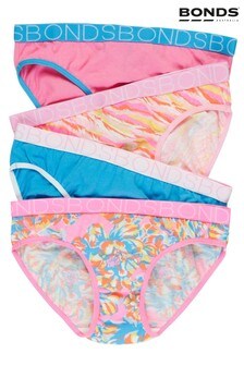Bonds Girls Pink Bikini Briefs 4 Pack
