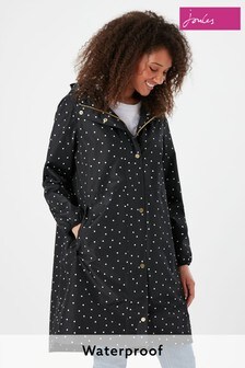 Buy Casual Spots Raincoat Gold Black 