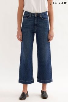 Womens Wide Cropped Jeans | Next 