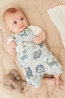 Blue Animal Baby 2 Piece Dungarees And Bodysuit Set (0mths-3yrs)