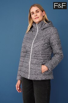 F&F Grey Short Padded Coat