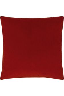 Evans Lichfield Flame Red Sunningdale Velvet Polyester Filled Cushion
