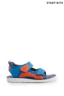 Start Rite Blue Beachball Leather Riptape Sandals