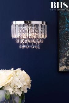 BHS Silver Paladina 2 Wall Light