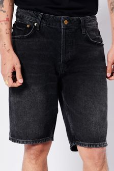 Mens Black Denim Shorts | Skinny Black 