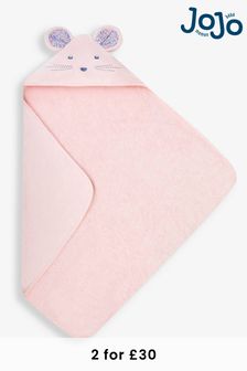 JoJo Maman Bébé Pink Mouse Character Hooded Towel