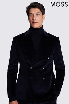 MOSS Ink Blue Slim Fit Corduroy Suit Jacket