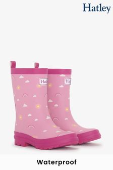 Hatley Pink Sun Charms Matte Wellies