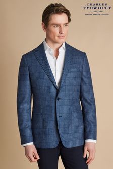 Charles Tyrwhitt Blue Slim Fit Wool Silk Jacket