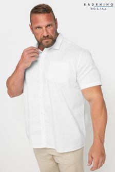 BadRhino Big & Tall White Stretch Short Sleeve Shirt