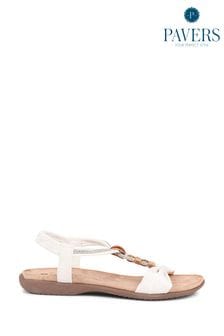 Pavers White Slip-On Sandals