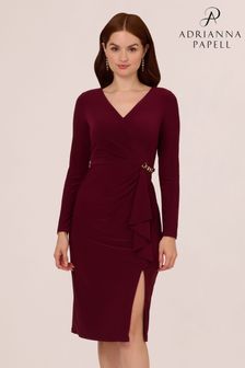 Adrianna Papell Red Matt Jersey Short Dress