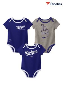 Fanatics Newborn Blue MLB LA Dodgers 3 Piece Creeper Set