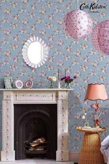 Cath Kidston Blue Clifton Floral 10M Wallpaper