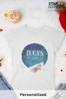 Star Editions Adults Personalised The Snowman Christmas White 100% Cotton T-Shirt