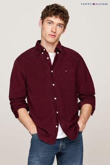 Tommy Hilfiger Blue Regular Fit Solid Corduroy Shirt