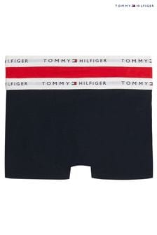 Tommy Hilfiger Blue Signature Essential Boxer Briefs 2 Pack