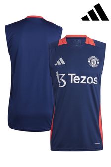 adidas Blue Manchester United Training Sleeveless Jersey