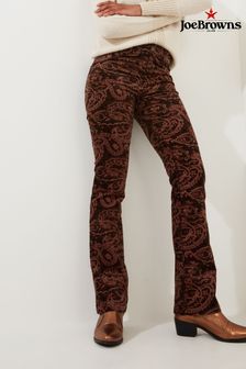 Joe Browns Brown Paisley Velvet Moleskin Flared Trousers