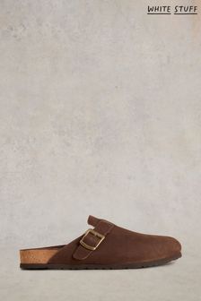 White Stuff Brown Freddy Leather Footbed Shoes