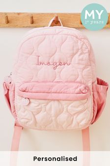 Medium Personalised Quilted Backpack by My 1st Years