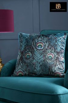 Laurence Llewelyn-Bowen Teal Dandy Peacock Jacquard Filled Cushion