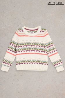 White Stuff Natural Fairisle Crew Jumper