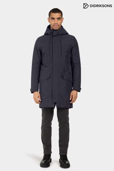 Didriksons Mens Blue Falke Parka Waterproof Padded Jacket