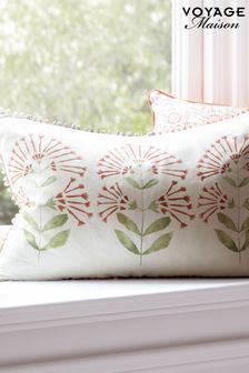 Voyage Maison Terracotta Neri Printed Pom-Pom Cushion