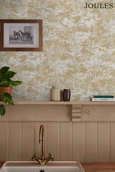 Joules Gold Animal Forest Print 10M Wallpaper