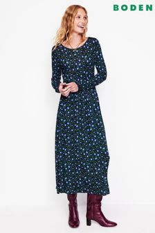 Boden Green Amelie Long Sleeve Midi Dress