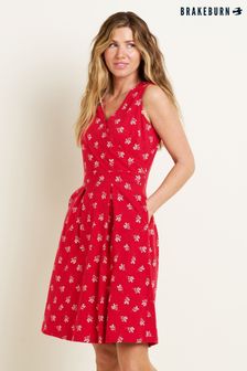 Brakeburn Red 100% Cotton Marnie Sleeveless Dress