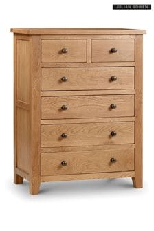 Julian Bowen Brown Marlborough 4+2 Drawer Chest