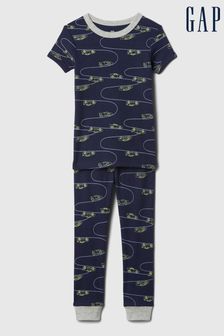 Gap Blue Organic Cotton Short Sleeve Pyjama Set (12mths-5yrs)